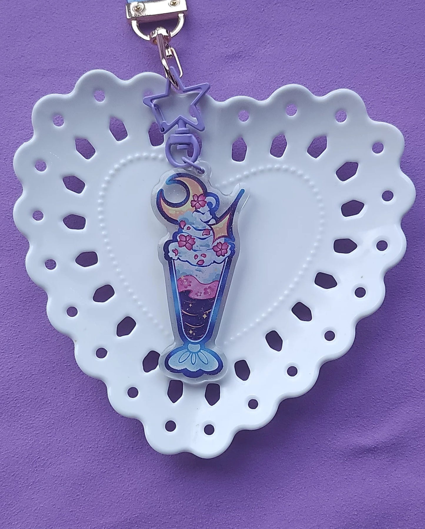 Cosmic Purple Keychain